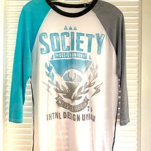 ‘Society’ Buckle long sleeve T men size Sm unisex
